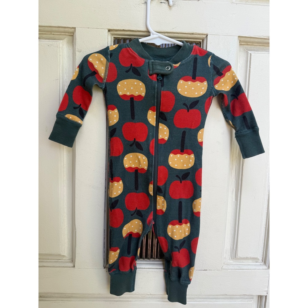 Hanna Andersson Baby Organic Cotton Apple Candy Apple Sleeper Size 3-6 Months